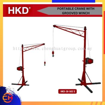 HKD PORTABLE CRANE WITH GROOVED WINCH SINGLE PHASE / 3 PHASE 