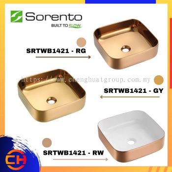 SORENTO ULTRA THIN EDGE COLOUR BASIN SRTWB1421-RG/ SRTWB1421-GY/ SRTWB1421-RW