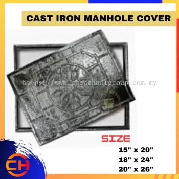 CAST IRON MANHOLE COVER  18" x 24"