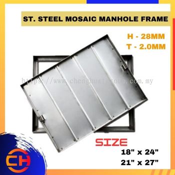 GKY ST . STEEL MOSAIC MANHOLE FRAME  (18" x 24" / 21" x 27")