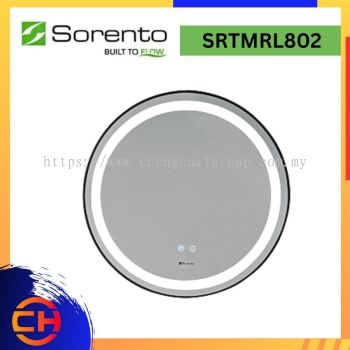 SORENTO BATHROOM FURNITURE SRTMRL802 BLACK ALUMINIUM FRAME LED MIRROR  ( L700xW700mm )