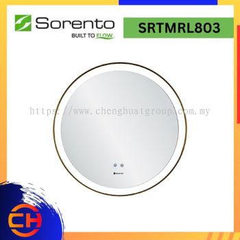 PERABOT BILIK AIR SORENTO SRTMRL803 GOLD ALUMINIUM RANGKA CERMIN LED ( L700xW700mm )