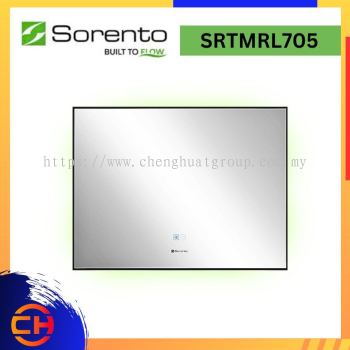 SORENTO 浴室家具 SRTMRL705 黑色铝制 LED 镜（长 80 毫米 x 宽 60 毫米）