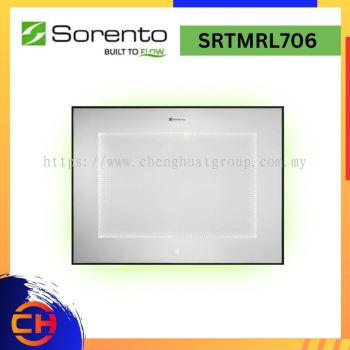 SORENTO 浴室家具 SRTMRL706 黑色 S/钢框 LED 镜（长 80 毫米 x 宽 60 毫米）