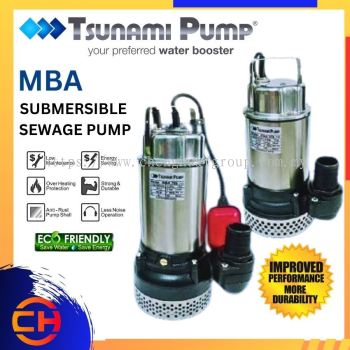 TSUNAMI PUMP MBA 370/ 750/ 1500 SUBMERSIBLE SEWAGE PUMP 