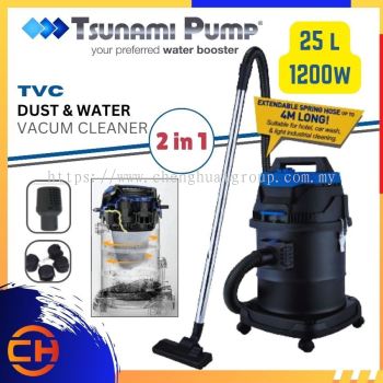 TSUNAMI PUMP TVC - D25 HABUK INDUSTRI & WATER VACUUM CLEANER 25L ( 2 DALAM 1 BASAH | KERING )