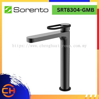 SORENTO 8300 SERIES BASIN MIXER TAP SRT8304-GMB High Basin Mixer Tap ( Gunmetal + Matt Black )