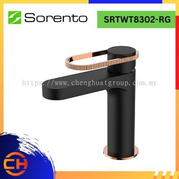 SORENTO 8300 SERIES BASIN MIXER TAP SRTWT8302-RG Basin Mixer Tap (  Rose Gold + Matt Black )