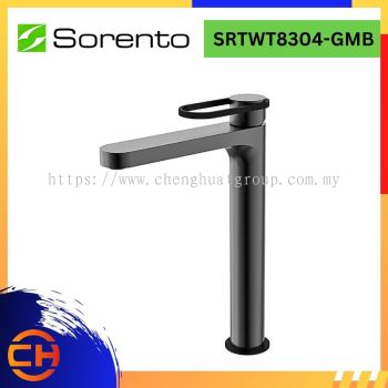 SORENTO 8300 系列面盆混合龙头 SRTWT8304-GMB 高位面盆混合龙头（青铜色 + 哑光黑色）