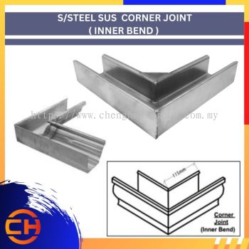 STAINLESS STEEL SUS 304/2B CORNER JOINT ( INNER BEND ) ROLL FORMING METAL GUTTER 