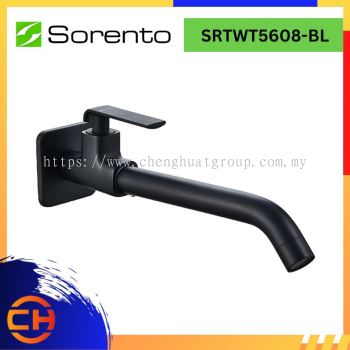 SORENTO BATHROOM FAUCET SRTWT5608-BL Wall mounted Basin Tap Copper Black ( L260MM x W45MM x H75MM )