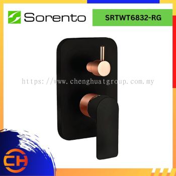 SORENTO BATHROOM SHOWER MIXER TAP SRTWT6832-RG Concealed Bath & Shower Mixer Tap With Diverter Rose Gold + Matt Black