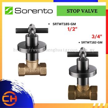 SORENTO BATHROOM FAUCET SRTWT185-GM / SRTWT182-GM Stop Valve  ( 1/2" / 3/4" )