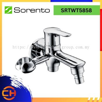 KERAN BILIK AIR SORENTO SRTWT5858 Ketik Dua Hala dengan Pemegang Bidet ( L123MM x H79MM x W88MM )