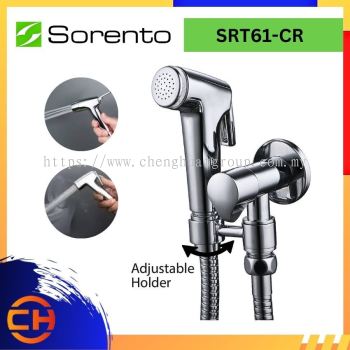 FAUCET BILIK AIR SORENTO SRT61-CR Bidet Tangan c/w Injap Sudut & Hos Fleksibel 1.2m Bahan: Kuprum