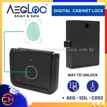 AEGLOC AEG - SDL - C053 BLACK DIGITAL CABINET LOCK WITH PINCODE & E - KEY ACCESS