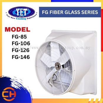 YET Industrial High Volume Exhaust Fan FG-85 / FG-106 / FG-126 / FG-146 Fiberglass SMC Propeller Ventilation Fan