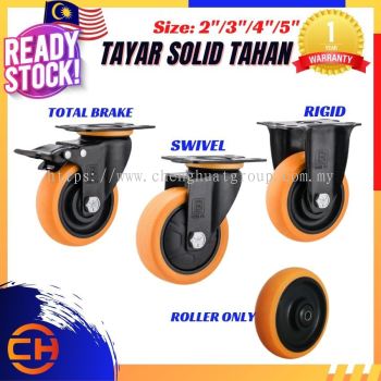 Bangfa Medium Duty TPU Double Ball Bearing Wheel Castor Roller Trolley Wheel Caster Tayar Troli Heavy Tahan