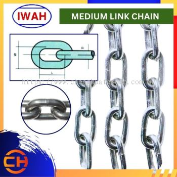 IWAH STAINLESS STEEL MDIUM LINK CHAIN