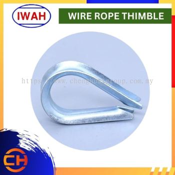 IWAH WIRE ROPE ACCESSORIES U. S. TYPE EXTRA HEAVY DUTY WIRE ROPE THIMBLE H.D.G