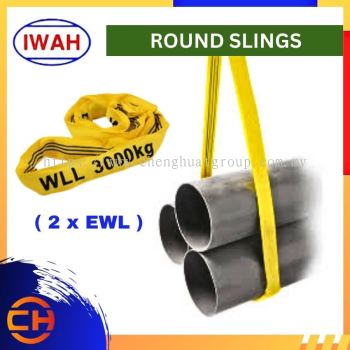 IWAH EN 1492 - 2 ENDLESS ROUND SLINGS WLL 3000 KG SAFETY FACTOR 7 : 1