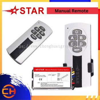 LAMPU LED STAR Suis Kawalan Jauh Manual