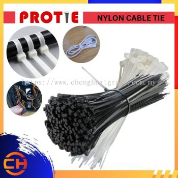 PROTIE CABLE TIE SERIES WHITE AND BLACK NYLON CABLE TIE