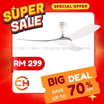 FABIO CEILING FAN DC MOTOR FABIO ( 52 ) MW / MB CEILING FAN ** RM 299 **