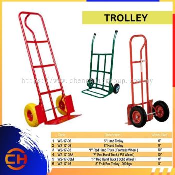 Troli Tangan 6" hingga 10" Trak tangan merah membawa barang besar atau berat menaiki tangga, troli tangan