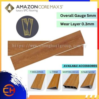 AMAZON CORE MAX 5  HT-717 T-MOLDINGS / HN-717 STAIR NOSE / HL-717 L-TRIM / HR-717 REDUCER /  HS-717 SKIRTING 80mm LUXURY SPC F LORING | WOOD - LOOK PLANKS