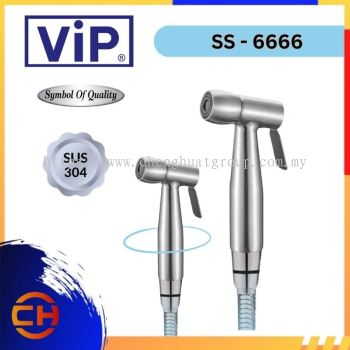 ViP SUS-304 不锈钢手持坐浴盆喷雾，带软管 - SS-6666