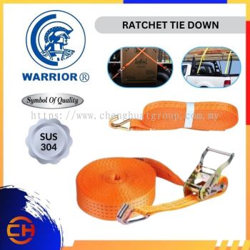 WARRIOR HEAVY DUTY RATCHET TIE DOWN WITH DOUBLE J HOOK