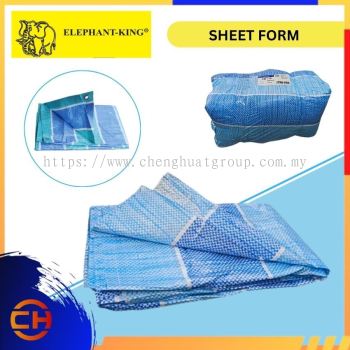 ELEPHANT KING BLUE AND WHITE COLOUR CANVAS SHEET FORM