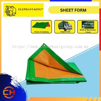 ELEPHANT KING GREEN AND ORANGE COLOUR CANVAS SHEET FORM