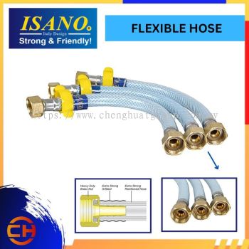 ISANO High Pressure PVC Reinforced Flexible Hose Toilet Bowl Kitchen Basin Water Heater Connection Pipe for Water Hose