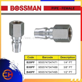 BOSSMAN 快速连接接头 B20PF / 30PF / 40PF 管道 - 内螺纹 ( PF )