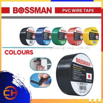 BOSSMAN PVC WIRE TAPE PRIMIUM QUALITY VINYL ELECTRICAL TAPE