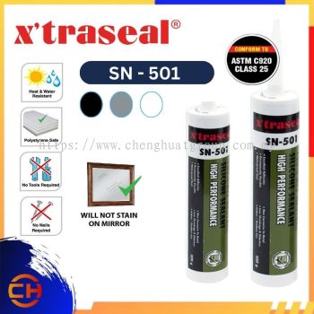 PEMBINAAN & PERKAKASAN XTRASEAL SN - 501 100% RTV Neutral Silikon / Hitam / Kelabu / Putih