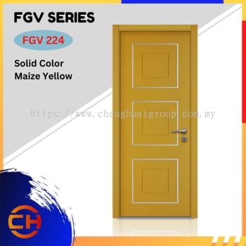 FGV Series are doors that conveys a fresh and simple look for designing modern interiors  FGV 224 Solid Color Maize Yellow