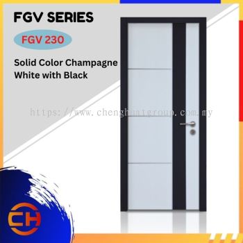 FGV Series are doors that conveys a fresh and simple look for designing modern interiors  FGV 229 Solid Color Stone Grey with Black Anti-finger Print Decorative Laminate