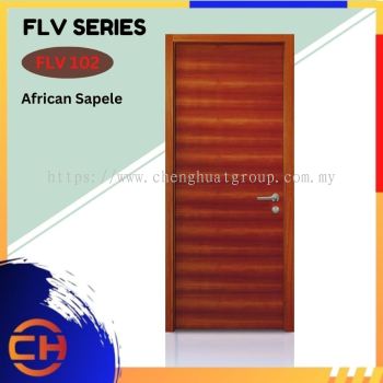 FLV Series are doors that conveys a fresh and simple look for designing modern interiors African Sapele FLV 102