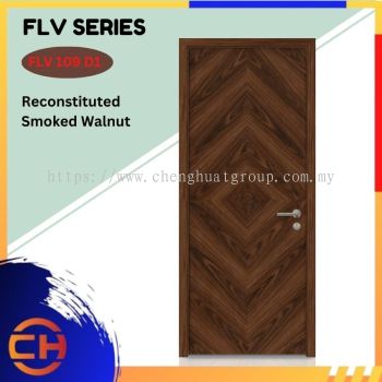 FLV Series are doors that conveys a fresh and simple look for designing modern interiors Reconstituted Smoked Walnut FLV 109 D1