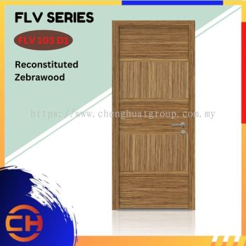 FLV Series are doors that conveys a fresh and simple look for designing modern interiors Reconstituted Zebrawood FLV 103 D1