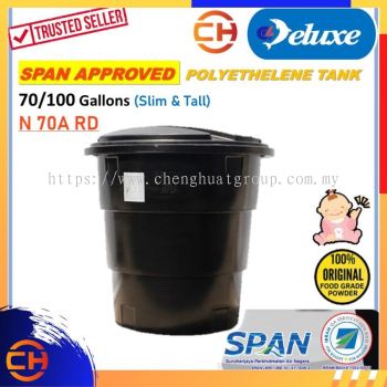 70/100 GALLON DELUXE POLYETHYLENE ROUND (SLIM & TALL) TYPE WATER TANK