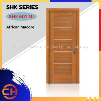 SHK Series are doors that conveys a fresh and simple look for designing modern interiors SHK 601 MI African Macore