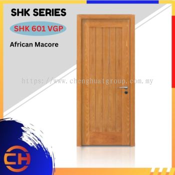 SHK Series are doors that conveys a fresh and simple look for designing modern interiors SHK 601 VGP African Macore