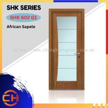 SHK Series are doors that conveys a fresh and simple look for designing modern interiors SHK 602 G1 African Sapele