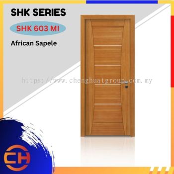 SHK Series are doors that conveys a fresh and simple look for designing modern interiors SHK 603 MI African Sapele