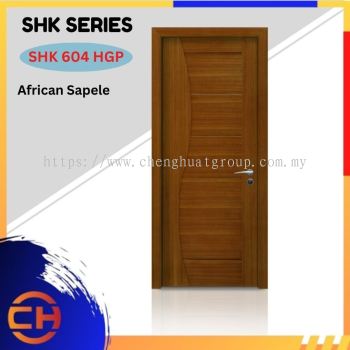 SHK Series are doors that conveys a fresh and simple look for designing modern interiors SHK 604 HGP African Sapele