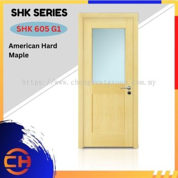 Siri SHK ialah pintu yang menyampaikan rupa segar dan ringkas untuk mereka bentuk dalaman moden SHK 605 G1 Maple Keras Amerika